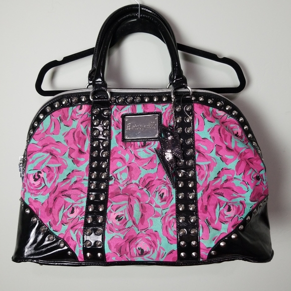 Betsey Johnson Handbags - Betseyville punk rocker rose studded duffle bag